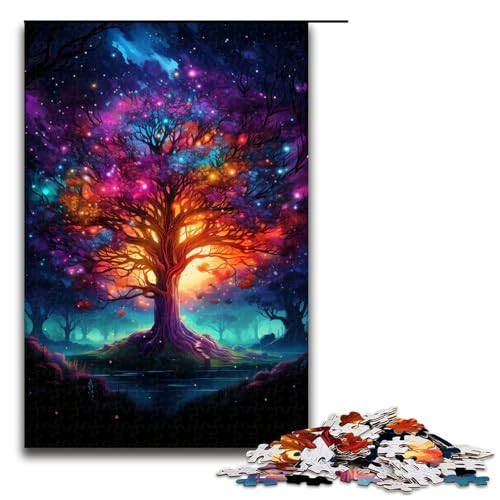 1000 Teile Baum der Weisheit buntes Puzzlespiel Puzzle für Erwachsene Geeignet für Paare und Teenager ab 14 Jahren 75x50cm von linghhiming