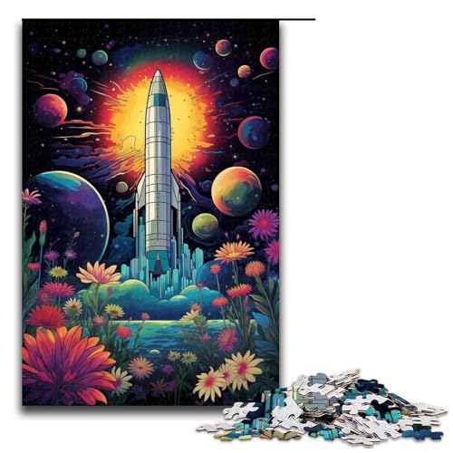 1000 Teile Brilliant Rocket Puzzles für Erwachsene Unmögliches Puzzle Stressabbau für und Teenager ab 12 Jahren 75x50cm von linghhiming