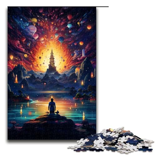 1000 Teile Buddhas farbenfroher Psychedelischer Sternenhimmel Puzzle für Erwachsene Holzpuzzle Familienspiele 75 x 50 cm 1000 Teile Buddhas farbenfroher Psychedelischer Sternenhimmel Puzzle für Erwachsene Holzpuzzle Familienspiele 75 x 50 cm von linghhiming