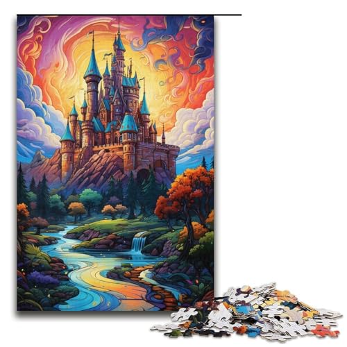1000 Teile Buntes Fantasy-Schloss-Puzzlespiel Puzzle für Erwachsene geeignet für Paare und Teenager ab 14 Jahren 1000 Teile (38 x 26 cm) von linghhiming