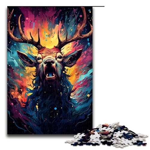 1000 Teile Farbgemälde von Elchpuzzles für Erwachsene Holzpuzzle Familienspiele 75x50cm 1000 Teile Farbgemälde von Elchpuzzles für Erwachsene Holzpuzzle Familienspiele 75x50cm von linghhiming