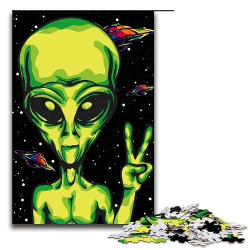 1000 Teile Grüne Aliens Sterne Puzzle für Erwachsene Unmögliches Puzzle zum Stressabbau für Teenager ab 14 Jahren 75x50cm 1000 Teile Grüne Aliens Sterne Puzzle für Erwachsene Unmögliches Puzzle zum Stressabbau für Teenager ab 14 Jahren 75x50cm von linghhiming