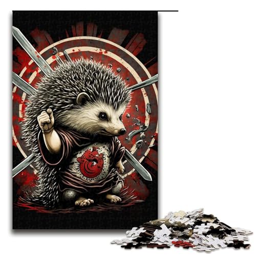 1000 Teile Igel Tierpuzzle für Erwachsene Holzpuzzle Familienspiele 75 x 50 cm von linghhiming