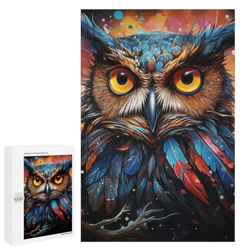 1000 Teile Kunst Eulen Puzzle für Erwachsene Holzpuzzle Familienspiele 75 x 50 cm 1000 Teile Kunst Eulen Puzzle für Erwachsene Holzpuzzle Familienspiele 75 x 50 cm von linghhiming