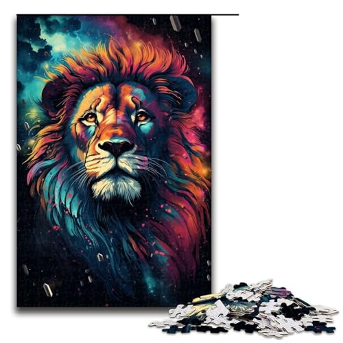 1000 Teile Löwen_buntes Puzzlespiel Puzzle für Erwachsene geeignet für Paare und Teenager ab 14 Jahren 1000 Teile (75 x 50 cm) von linghhiming