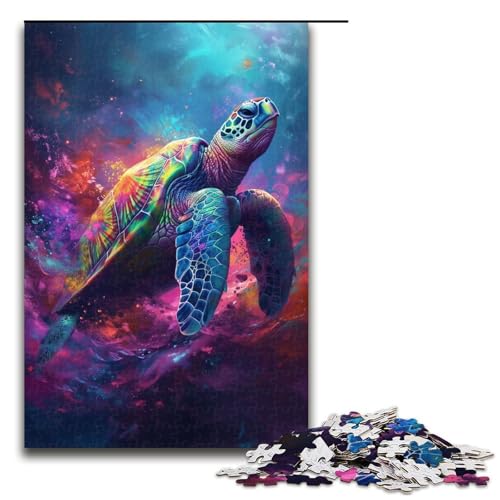 1000 Teile Psychedelic Planet Turtle Puzzle für Erwachsene Holzpuzzle Familienspiele 75 x 50 cm 1000 Teile Psychedelic Planet Turtle Puzzle für Erwachsene Holzpuzzle Familienspiele 75 x 50 cm von linghhiming