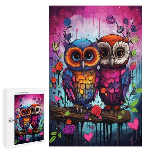1000 Teile Tierkunst Eulen Puzzle für Erwachsene Holzpuzzle Familienspiele 75x50cm 1000 Teile Tierkunst Eulen Puzzle für Erwachsene Holzpuzzle Familienspiele 75x50cm von linghhiming