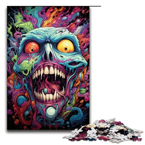 1000 Teile für Erwachsene und Kinder von Jigsaw Psychedelic Color Monster Puzzles für Erwachsene Holzpuzzle 1000 PCS (75x50cm) von linghhiming