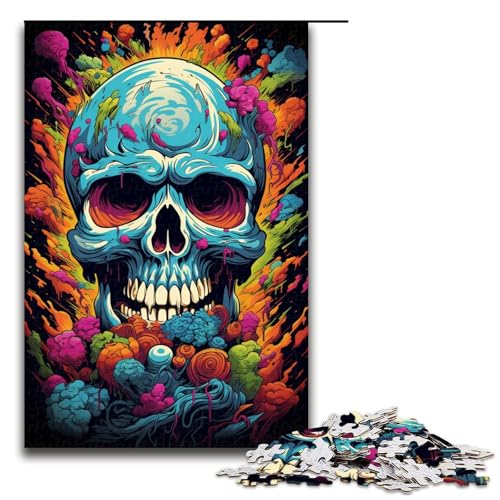 1000 Teile für Erwachsene und Kinder von Jigsaw Psychedelic Color Monster Puzzles für Erwachsene Holzpuzzle 1000 PCS (75x50cm) von linghhiming