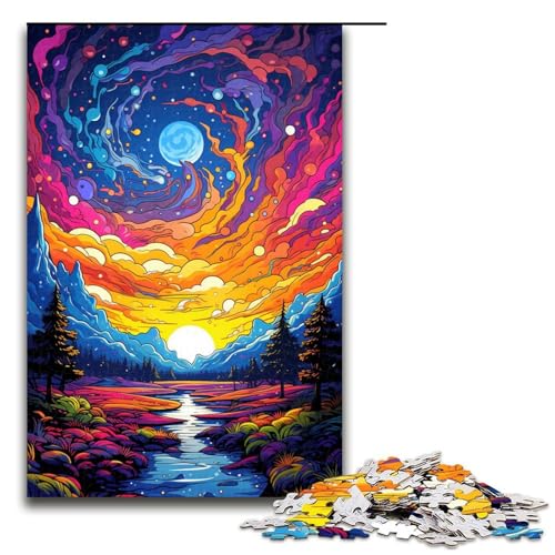 1000 teiliges Aland_Islands_Colorful Puzzle Geschenke Puzzles für Erwachsene Weihnachtswunschliste mit Weihnachtsmann für Teenager ab 12 Jahren 75 x 50 cm von linghhiming