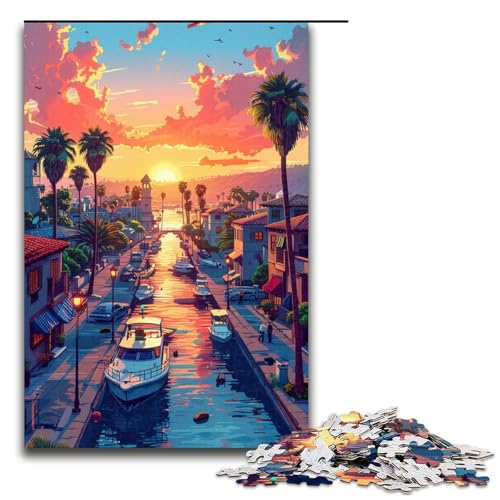 1000-teiliges Anime-Landschaftspuzzle für Kinder Holzpuzzle Heimkunstdekor 1000 PCS (75 x 50 cm) von linghhiming