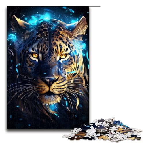 1000 teiliges Anime Tiger Puzzle für Erwachsene Holzpuzzle Familienspiele 1000 Teile (75 x 50 cm) von linghhiming