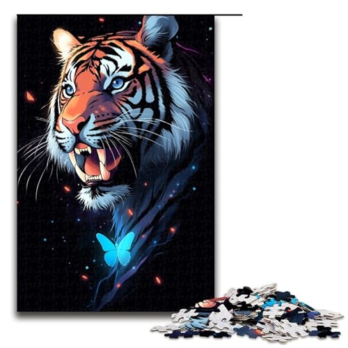 1000 teiliges Anime Tiger Puzzlespiel Puzzle für Erwachsene geeignet für Paare und Teenager ab 14 Jahren 1000 Teile (75 x 50 cm) von linghhiming