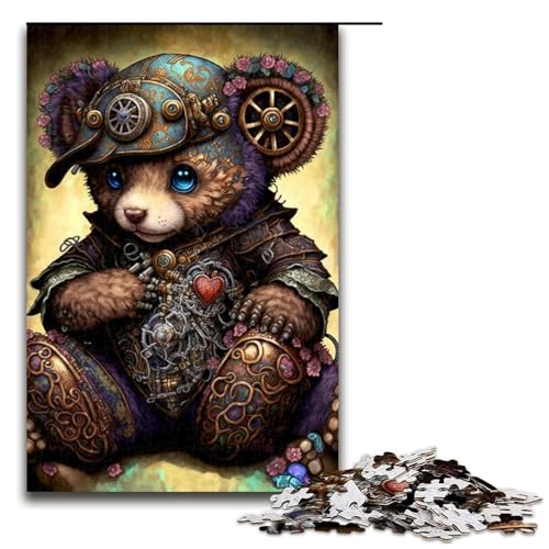 1000 teiliges Art Bären Puzzle für Kinder Holzpuzzle Heimkunst Dekor 1000 Teile (75 x 50 cm) von linghhiming