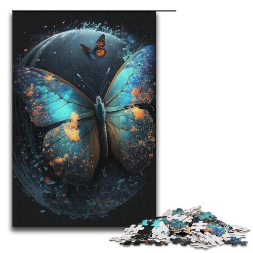 1000-teiliges Art Dream Butterfly-Puzzle für Erwachsene unmögliches Puzzle zum Stressabbau für Teenager ab 14 Jahren 1000 Teile (38 x 26 cm) von linghhiming