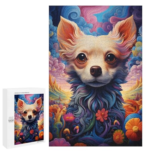 1000 teiliges Chihuahua Puzzle für Kinder Holzpuzzle Heimkunstdekor 75 x 50 cm 1000 teiliges Chihuahua Puzzle für Kinder Holzpuzzle Heimkunstdekor 75 x 50 cm von linghhiming