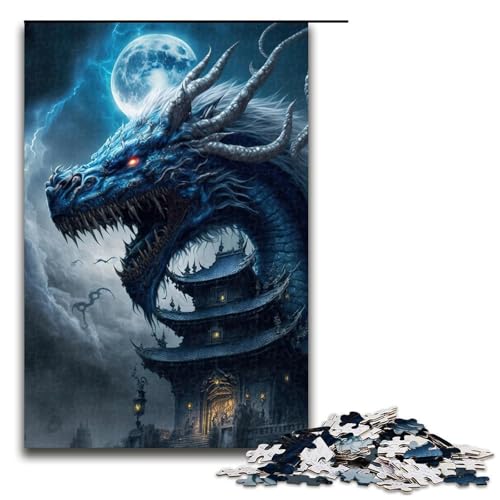 1000 teiliges Drachenpuzzle für Kinder Holzpuzzle Heimkunstdekor (75 x 50 cm) von linghhiming