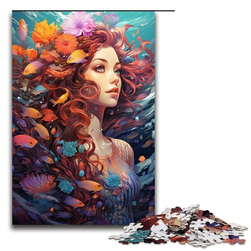 1000 teiliges Gemälde Fantasie Göttin Puzzle für Erwachsene Holzpuzzle Familienspiele 1000 Teile (75 x 50 cm) von linghhiming