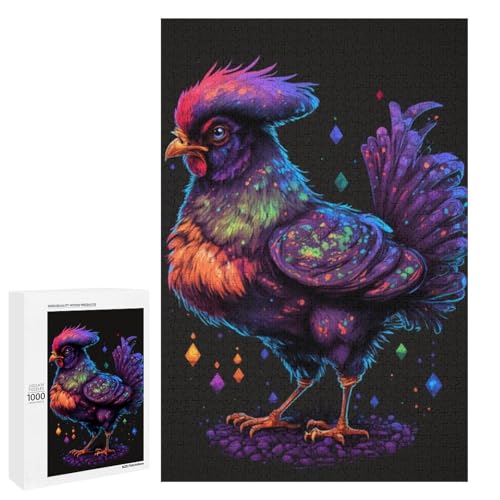 1000 teiliges Hähne Puzzle für Erwachsene Holzpuzzle Familienspiele (75 x 50 cm) von linghhiming