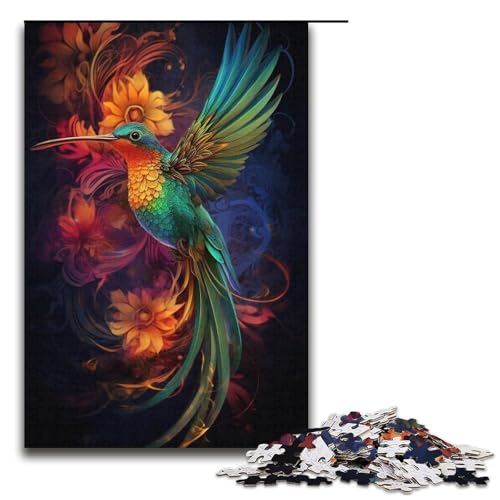 1000-teiliges Kolibri-Puzzle für Kinder Papierpuzzle Heimkunstdekor 1000 Teile (38 x 26 cm) von linghhiming