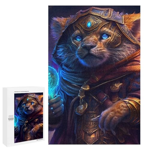 1000 teiliges Puzzle Löwen für Erwachsene Holzpuzzle anspruchsvolles Spiel (75 x 50 cm) von linghhiming