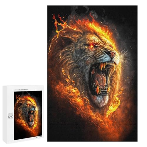 1000 teiliges Löwenpuzzle für Erwachsene Holzpuzzle Familienspiele (75 x 50 cm) von linghhiming