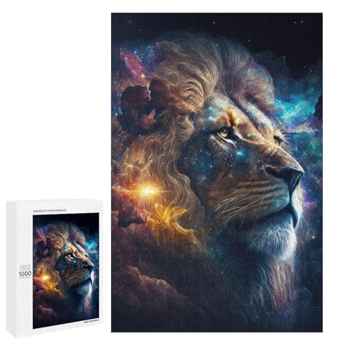 1000 teiliges Löwenpuzzle für Erwachsene Holzpuzzle Familienspiele (75 x 50 cm) von linghhiming