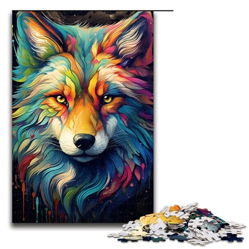 1000 teiliges Mal Farbfuchs Puzzle für Erwachsene unmögliches Puzzle zum Stressabbau für Teenager ab 14 Jahren 1000 Teile (75 x 50 cm) von linghhiming