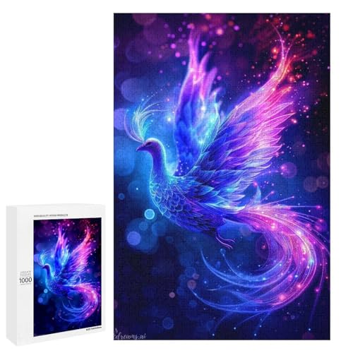 1000 teiliges Puzzle Phoenix für Erwachsene Holzpuzzle anspruchsvolles Spiel (75 x 50 cm) von linghhiming
