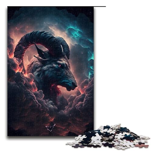 1000 teiliges Puzzle „Ambitious Capricorn für Erwachsene Holzpuzzle anspruchsvolles Spiel (75 x 50 cm) von linghhiming
