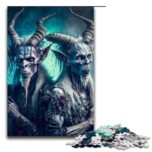1000 teiliges Puzzle „Dark Lord für Erwachsene und Kinder Holzpuzzle pädagogisches Spielzeug zum Stressabbau (75 x 50 cm) von linghhiming