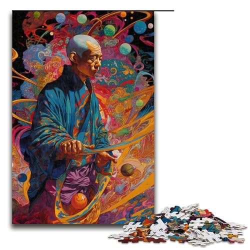 1000 teiliges Puzzle „Master of Chi für Erwachsene Holzpuzzle anspruchsvolles Spiel (75 x 50 cm) von linghhiming