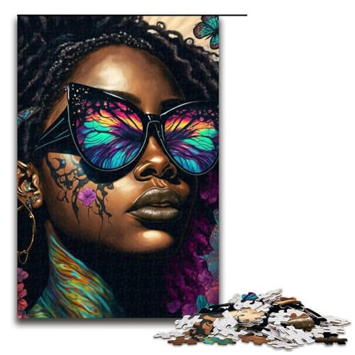 1000 teiliges Puzzle „Rose Beautiful Girl für Erwachsene und Kinder Holzpuzzle pädagogisches Spielzeug zum Stressabbau (75 x 50 cm) von linghhiming