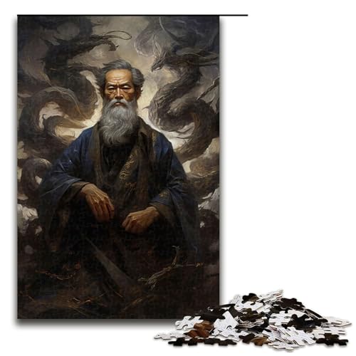 1000 teiliges Puzzle „Schwarzmagier herrschende Schatten für Kinder Holzpuzzle Heimkunst Dekoration (75 x 50 cm) von linghhiming