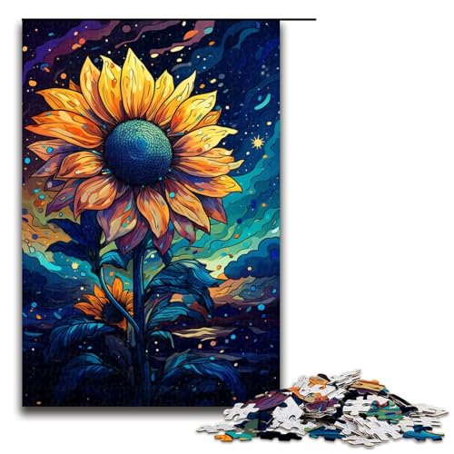 1000 teiliges Puzzle „Sonnenblumen bei Nacht Holzpuzzle Lernspiele Heimdekoration 75 x 50 cm 1000 teiliges Puzzle „Sonnenblumen bei Nacht Holzpuzzle Lernspiele Heimdekoration 75 x 50 cm von linghhiming