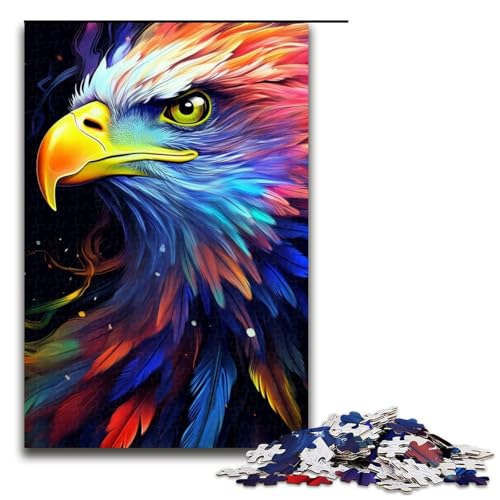 1000-teiliges Puzzle Adler-Puzzle Holzpuzzle Lernspiele Heimdekoration 1000 Teile (75 x 50 cm) von linghhiming