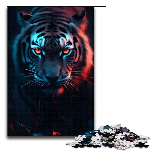 1000 teiliges Puzzle Anime Traumtiger Holzpuzzle Lernspiele Heimdekoration 1000 Teile (75 x 50 cm) von linghhiming
