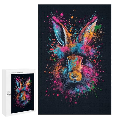1000 teiliges Puzzle Art Bunny für Erwachsene und Kinder Holzpuzzle pädagogisches Spielzeug zum Stressabbau 75 x 50 cm 1000 teiliges Puzzle Art Bunny für Erwachsene und Kinder Holzpuzzle pädagogisches Spielzeug zum Stressabbau 75 x 50 cm von linghhiming