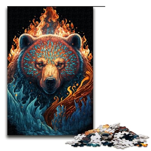 1000 teiliges Puzzle Bär Feuer Wasser Puzzle Holzpuzzle Lernspiele Heimdekoration 75x50cm 1000 teiliges Puzzle Bär Feuer Wasser Puzzle Holzpuzzle Lernspiele Heimdekoration 75x50cm von linghhiming