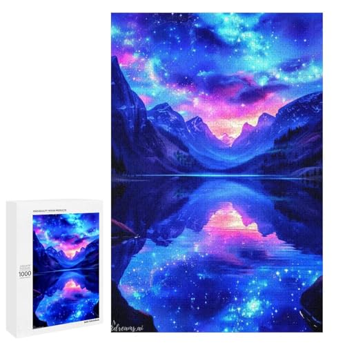 1000 teiliges Puzzle Berg der Träume für Erwachsene und Kinder Holzpuzzle pädagogisches Spielzeug zum Stressabbau (75 x 50 cm) von linghhiming