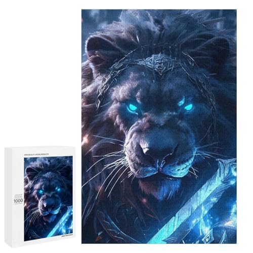 1000 teiliges Puzzle Blitzlöwe für Erwachsene Holzpuzzle anspruchsvolles Spiel (75 x 50 cm) von linghhiming
