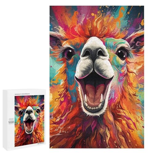 1000 teiliges Puzzle Bunte Alpakas Puzzle für Erwachsene Holzpuzzle Herausforderndes Spiel 75x50cm 1000 teiliges Puzzle Bunte Alpakas Puzzle für Erwachsene Holzpuzzle Herausforderndes Spiel 75x50cm von linghhiming