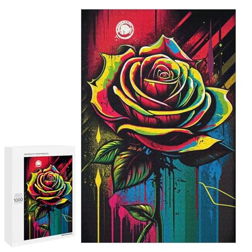 1000 teiliges Puzzle Bunte Rosen für Erwachsene und Kinder Holzpuzzle pädagogisches Spielzeug zum Stressabbau 75 x 50 cm 1000 teiliges Puzzle Bunte Rosen für Erwachsene und Kinder Holzpuzzle pädagogisches Spielzeug zum Stressabbau 75 x 50 cm von linghhiming