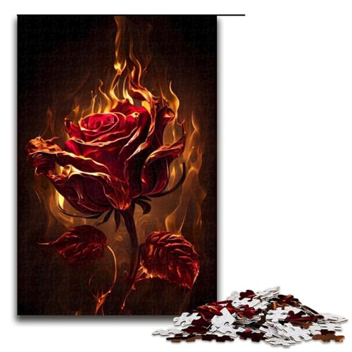 1000 teiliges Puzzle Burning Rose für Erwachsene und Kinder Holzpuzzle pädagogisches Spielzeug zum Stressabbau 75 x 50 cm 1000 teiliges Puzzle Burning Rose für Erwachsene und Kinder Holzpuzzle pädagogisches Spielzeug zum Stressabbau 75 x 50 cm von linghhiming
