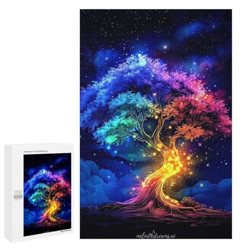 1000 teiliges Puzzle Der Baum des Lebens für Erwachsene Holzpuzzle anspruchsvolles Spiel (75 x 50 cm) von linghhiming