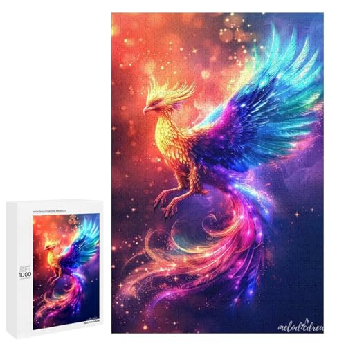 1000 teiliges Puzzle Der Phönix für Erwachsene Holzpuzzle anspruchsvolles Spiel (75 x 50 cm) von linghhiming