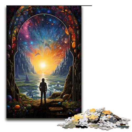 1000 teiliges Puzzle Die Welt allein betrachten für Erwachsene und Kinder Holzpuzzle pädagogisches Spielzeug zum Stressabbau Puzzle 1000 Teile (75 x 50 cm) von linghhiming