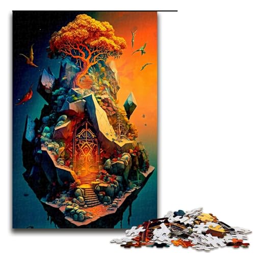1000 teiliges Puzzle Fantasielandschaft Puzzle für Erwachsene und Kinder Holzpuzzle pädagogisches Spielzeug zum Stressabbau 75 x 50 cm 1000 teiliges Puzzle Fantasielandschaft Puzzle für Erwachsene und Kinder Holzpuzzle pädagogisches Spielzeug zum Stressabbau 75 x 50 cm von linghhiming