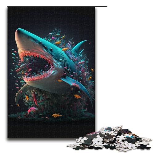 1000 teiliges Puzzle Fantasy Hai für Erwachsene und Kinder Holzpuzzle pädagogisches Spielzeug zum Stressabbau 75 x 50 cm 1000 teiliges Puzzle Fantasy Hai für Erwachsene und Kinder Holzpuzzle pädagogisches Spielzeug zum Stressabbau 75 x 50 cm von linghhiming