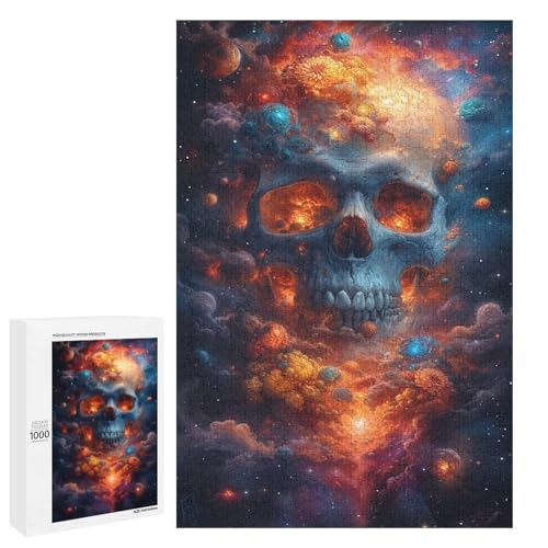 1000 teiliges Puzzle Farbiger Totenkopf für Erwachsene Holzpuzzle anspruchsvolles Spiel 75 x 50 cm 1000 teiliges Puzzle Farbiger Totenkopf für Erwachsene Holzpuzzle anspruchsvolles Spiel 75 x 50 cm von linghhiming